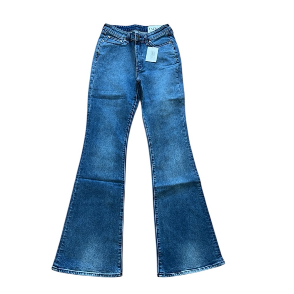 NEW LNDN London Denim Flared Jeans Made w/ Natural & Sustainable Materials Sz 27